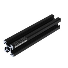 Aluminium slot profile 2020 V-slot black