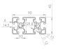 Aluminium slot profile 4590