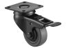 Swivel castor wheel with brake 50mm black plate