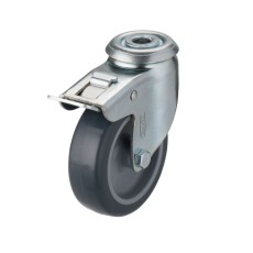 Swivel castor wheel with brake 75mm